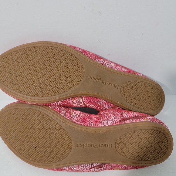 Hush Puppies WIDE Red/White Ballet Flat Women Sz 9 Leather Barbiecore EUC - Picture 8 of 9